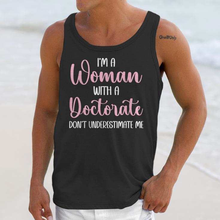 PhD Graduation Woman With A Doctorate Degree Unisex Tank Top
