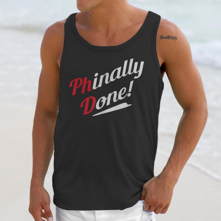 Phinally Done PhDShirt Graduation Unisex Tank Top