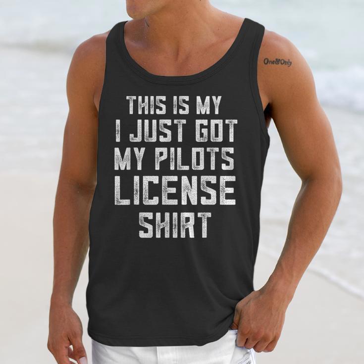 Pilots License In Training Future Flight School Graduation Unisex Tank Top