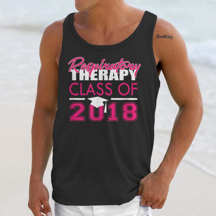 Pink Respiratory Therapist Class Of 2018 GraduationShirt Unisex Tank Top