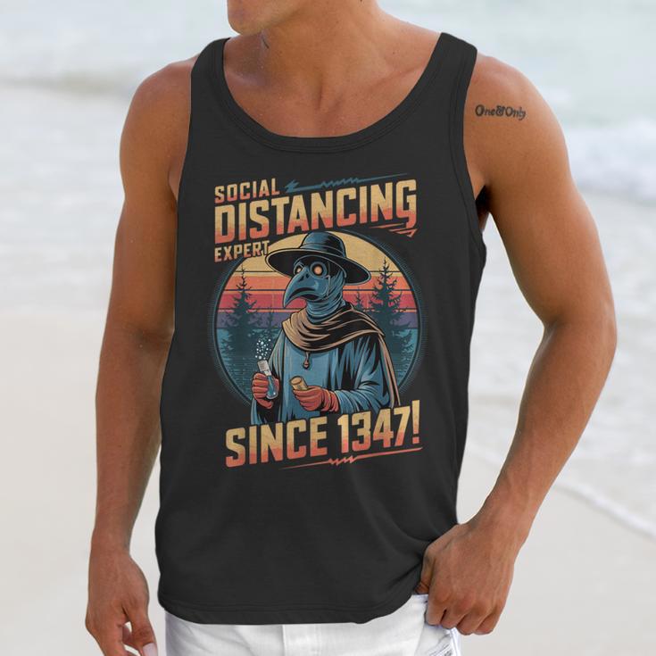 Plague Doctor Introvert Sarcastic Social Distancing Expert Unisex Tank Top