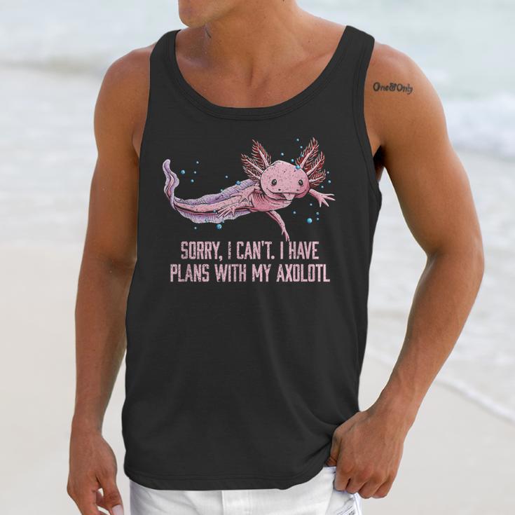 I Have Plans With My Axolotl Salamander Introvert Unisex Tank Top I Have Plans With My Axolotl Salamander Introvert Unisex Tank Top