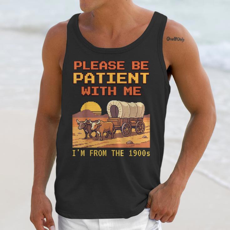Please Be Patient I'm From The 1900s Retro Pixel Art Unisex Tank Top