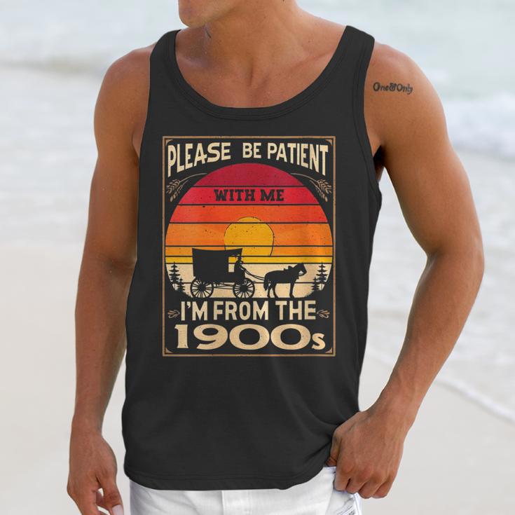 Please Be Patient I'm From The 1900s Sunset Vintage Wagon Unisex Tank Top