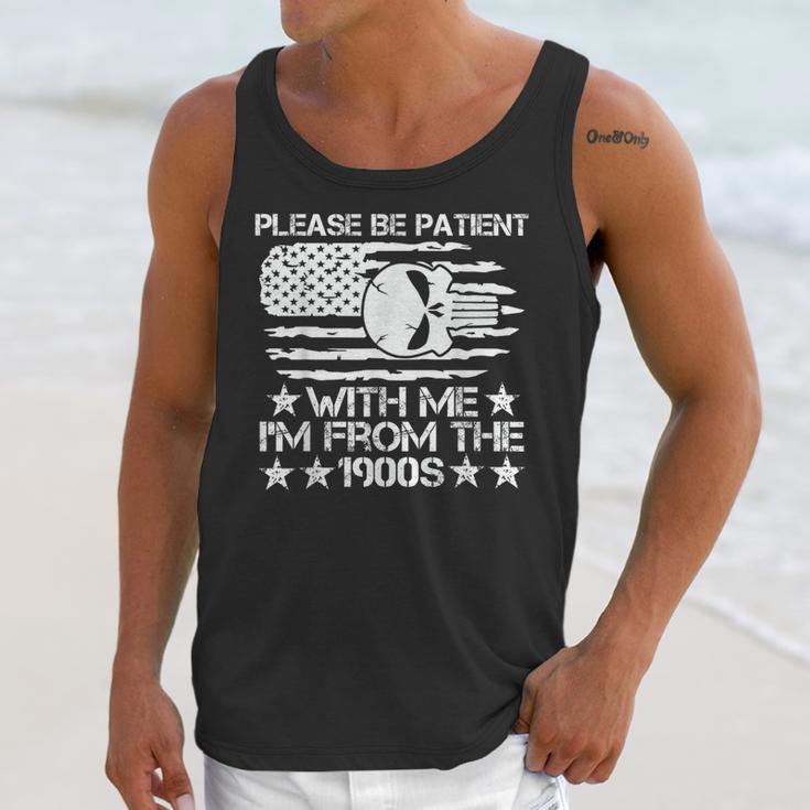 Please Be Patient With Me I'm From The 1900s USA Flag Skull Unisex Tank Top Please Be Patient With Me I'm From The 1900s USA Flag Skull Unisex Tank Top