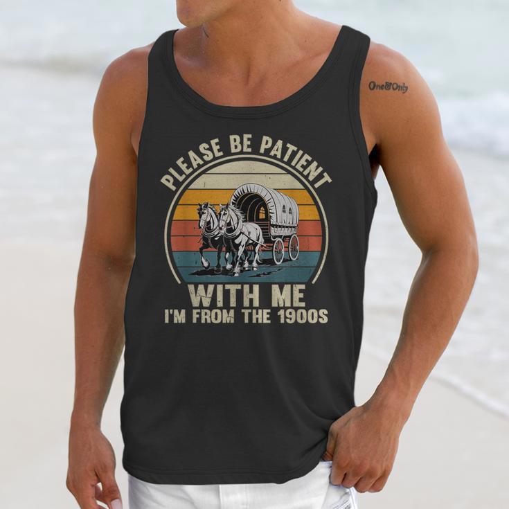 Please Be Patient With Me I'm From The 1900s Vintage Wagon Unisex Tank Top