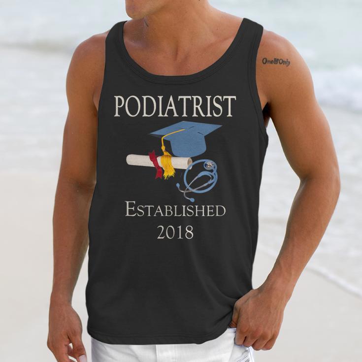 Podiatrist Established 2018 Med School Graduation Shirt Unisex Tank Top