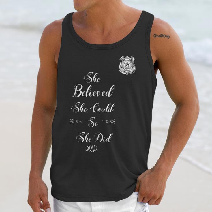 Police Academy Graduation She Believed She Could So She Did Unisex Tank Top