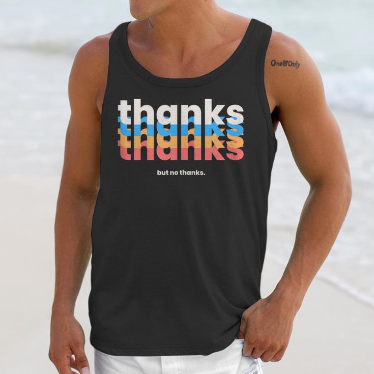 Polite Introvert Thanks But No Thanks Retro Graphic Unisex Tank Top
