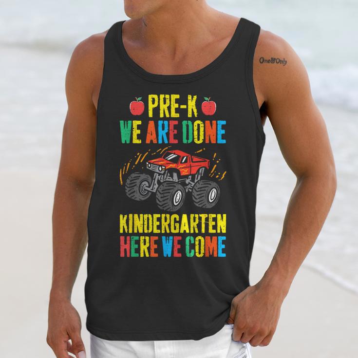Pre-K Graduation Monster Truck Kindergarten Here We Come Unisex Tank Top