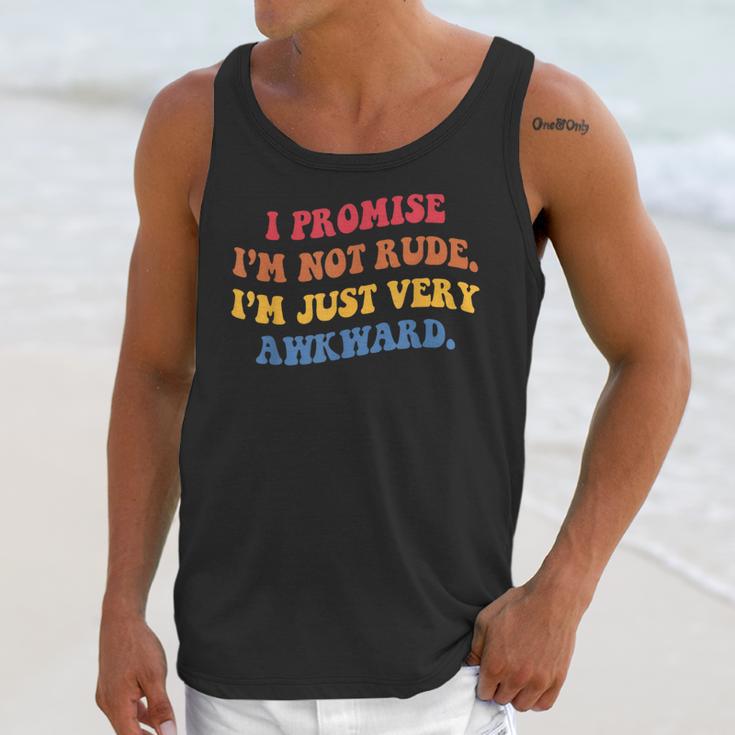 I Promise I'm Not Rude I'm Just Very Awkward Introvert Unisex Tank Top I Promise I'm Not Rude I'm Just Very Awkward Introvert Unisex Tank Top