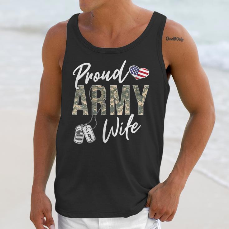 Proud Army Wife Army Graduation Wife US Army Wife Unisex Tank Top