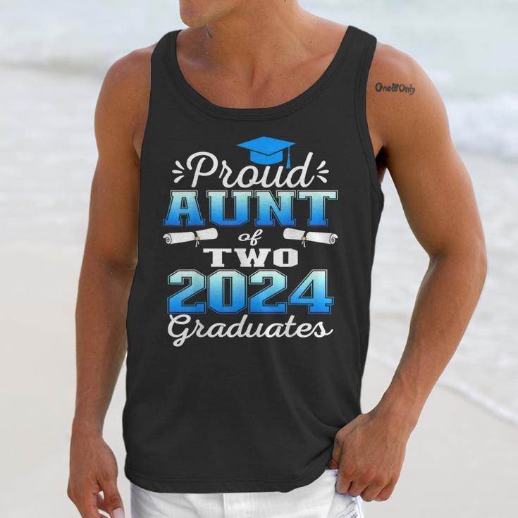 Proud Aunt Of Two 2024 Graduate Class 2024 Graduation Family Unisex Tank Top