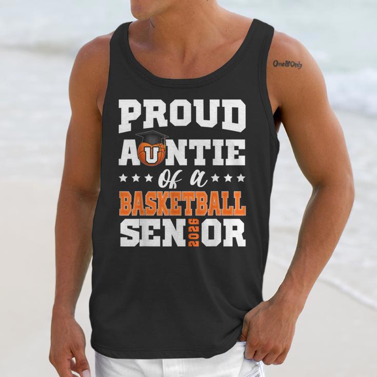 Proud Auntie Of a Basketball Senior 2026 Graduation Gifts Unisex Tank Top