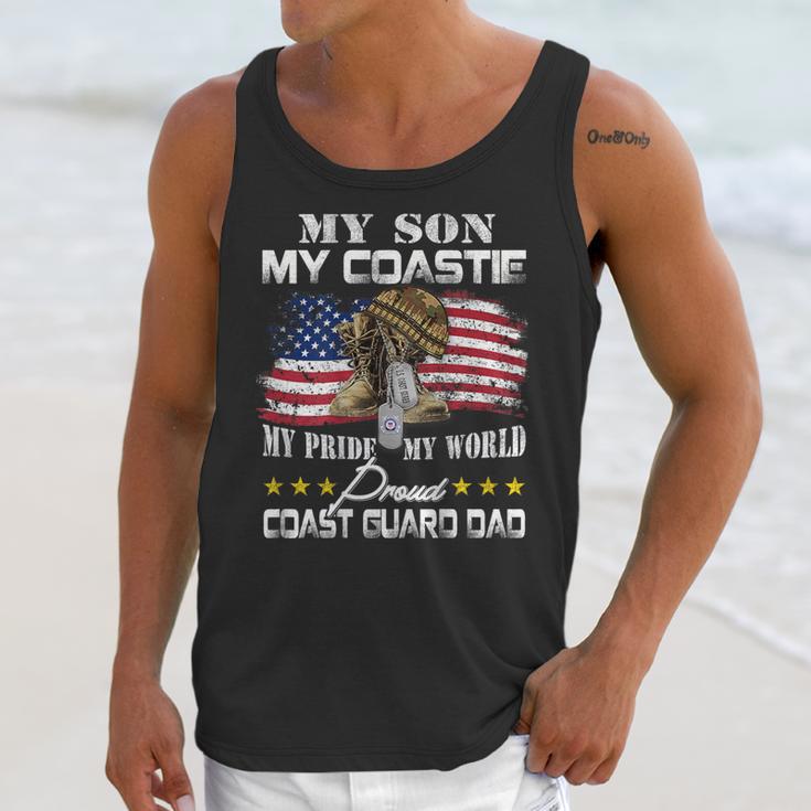 Proud Coast Guard Dad Coast Guard Graduation Dad Unisex Tank Top
