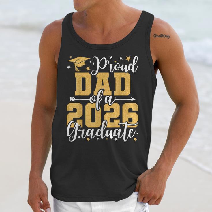 Proud Dad Of A 2026 Graduate Senior Graduation Class Of 2026 Unisex Tank Top