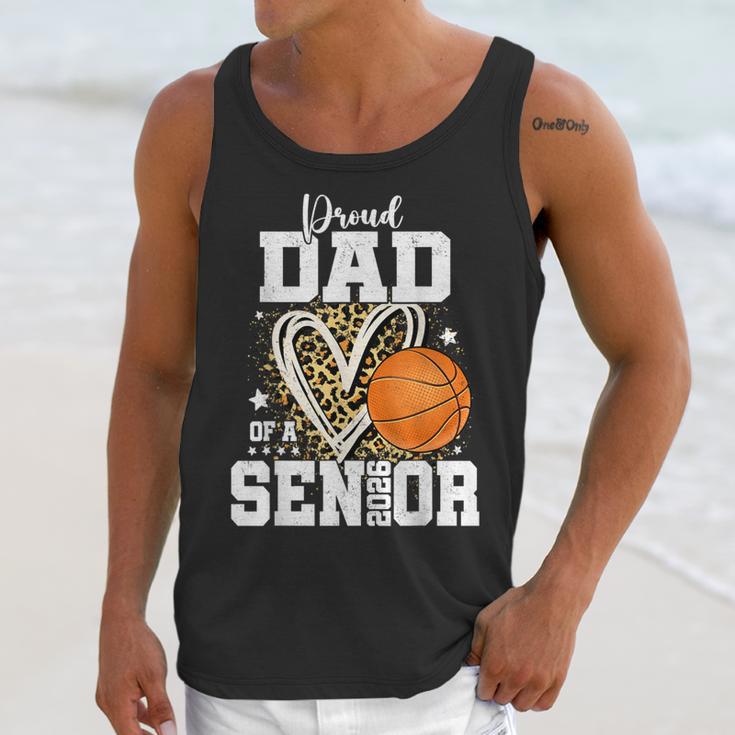 Proud Dad Of A 2026 Senior Basketball Graduation Leopard Unisex Tank Top