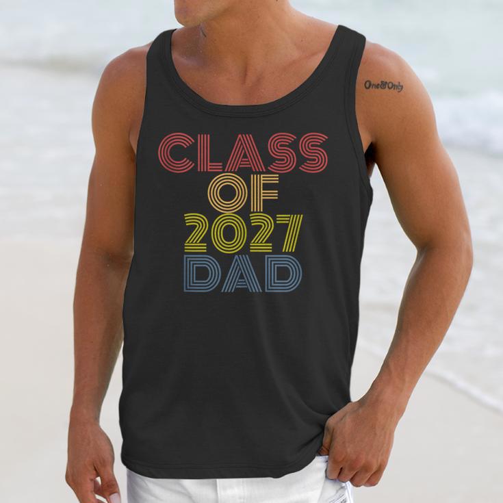 Proud Dad Of A Class Of 2027 Graduate Senior Graduation Unisex Tank Top