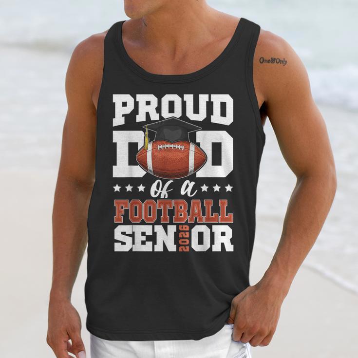 Proud Dad Of a Football Senior 2026 Graduation Unisex Tank Top