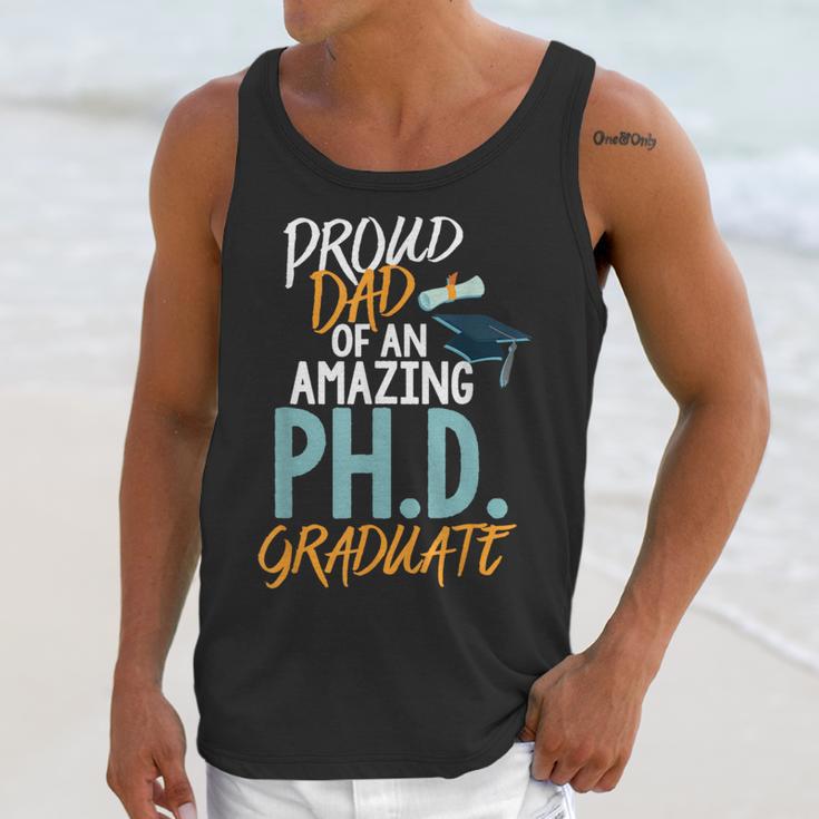 Proud Dad PhD Doctoral Graduation Doctorate Degree EdD PsyD Unisex Tank Top