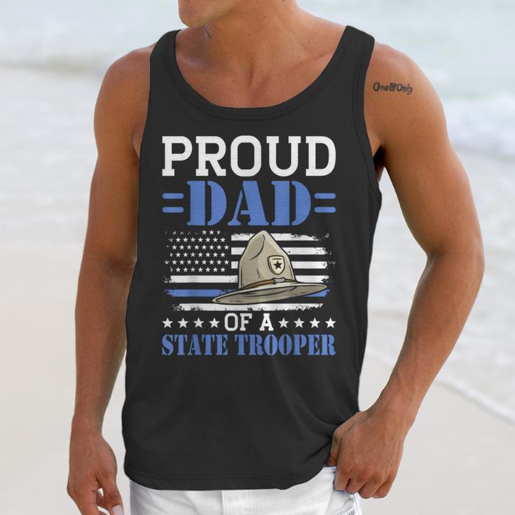 Proud Dad Of A State Trooper Police Officer Graduation Unisex Tank Top