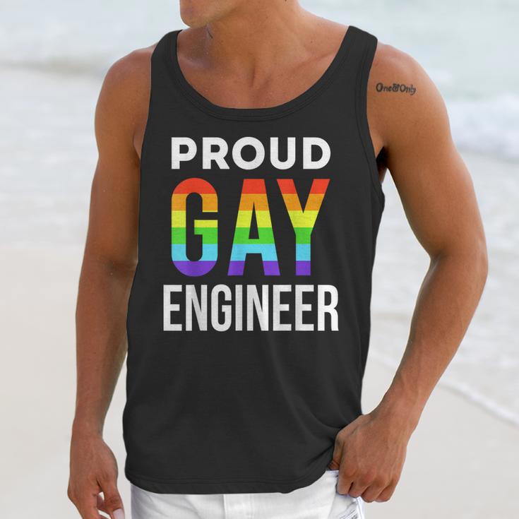 Proud Gay Engineer LGBTQ Rainbow Engineering Graduation Unisex Tank Top