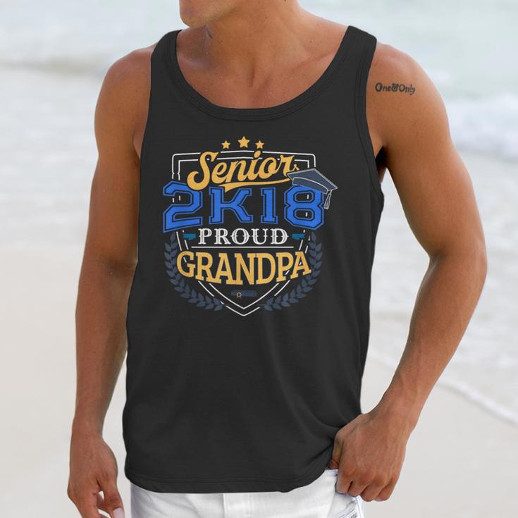 Proud Grandpa Of 2018 Senior Shirt Graduation Grad 2K18 Unisex Tank Top