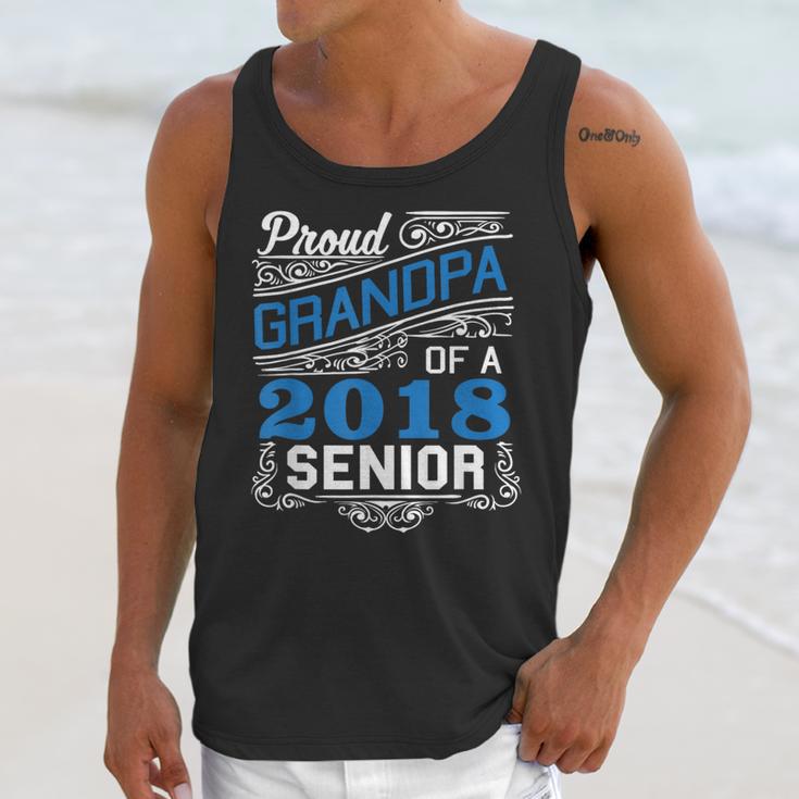 Proud Grandpa Of 2018 Senior T-Shirt Student Graduation Unisex Tank Top