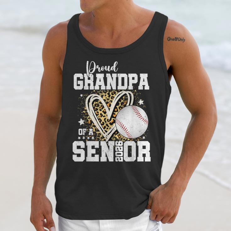 Proud Grandpa Of A 2026 Senior Baseball Graduation Leopard Unisex Tank Top