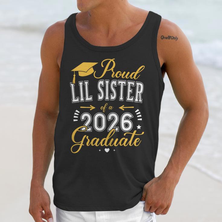 Proud Lil Sister Of a Class Of 2026 Graduate For Graduation Unisex Tank Top