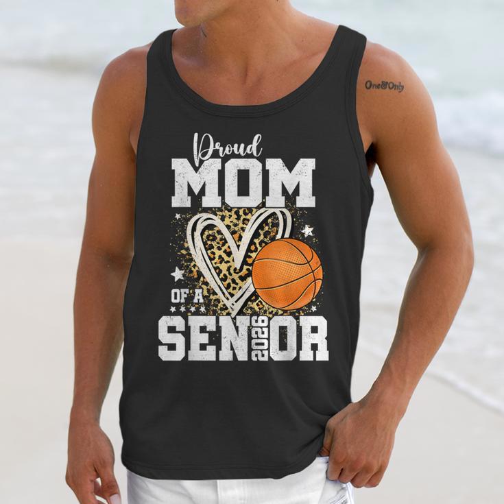 Proud Mom Of A 2026 Senior Basketball Graduation Leopard Unisex Tank Top