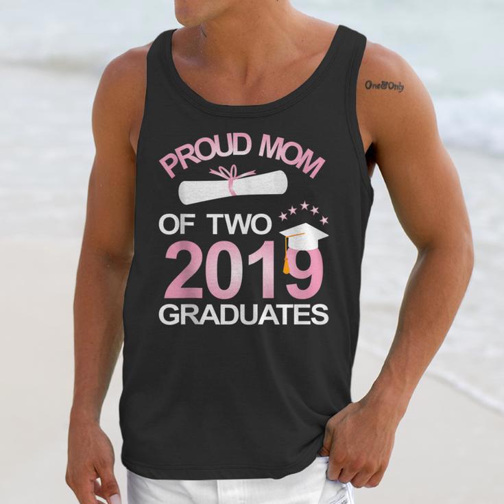 Proud Mom Of Two 2019 Graduates Twin Mama Mother Graduation Unisex Tank Top
