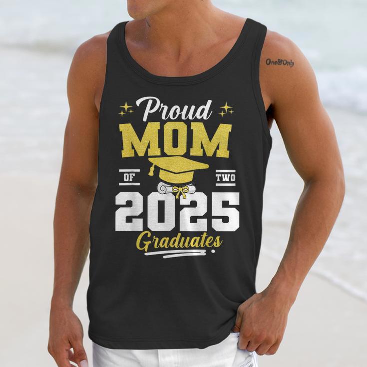 Proud Mom Of Two Class Of 2025 Graduates Twins Graduation Unisex Tank Top