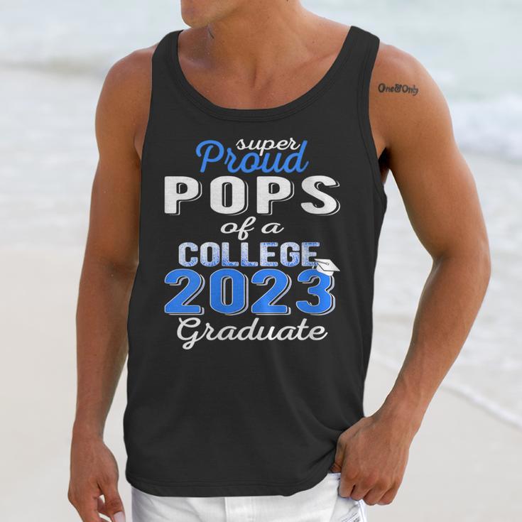 Proud Pops Of 2023 College Graduate Family 23 Graduation Unisex Tank Top