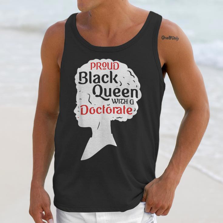 Proud Queen Shirt PhD Graduation Afro Doctorate Unisex Tank Top
