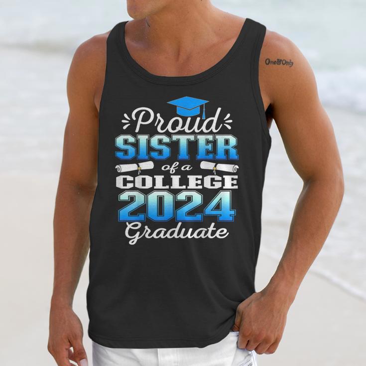 Proud Sister Of 2024 College Graduate Family 24 Graduation Unisex Tank Top