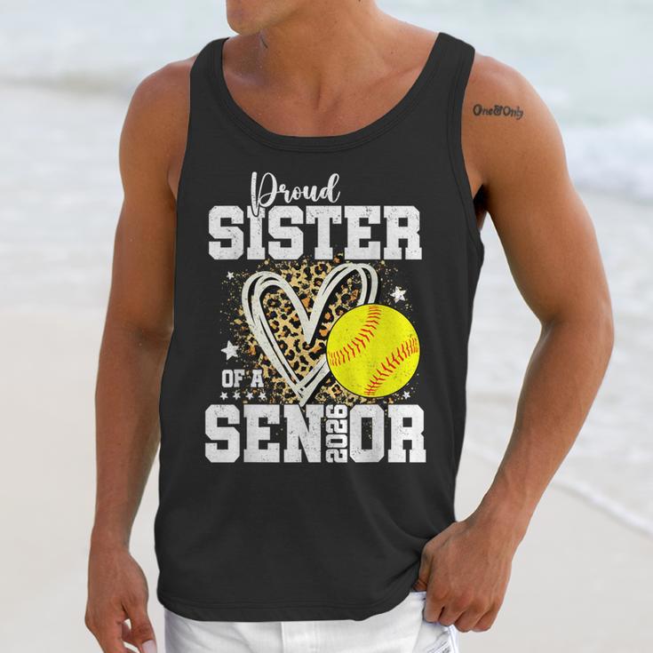 Proud Sister Of A 2026 Senior Softball Graduation Leopard Unisex Tank Top