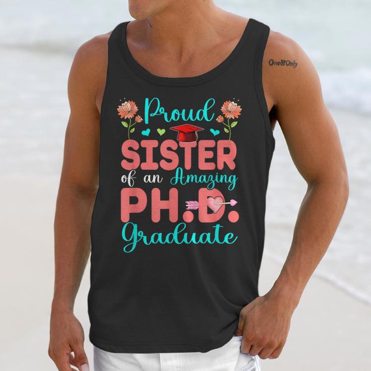 Proud Sister Of An Amazing PhD Graduate Family Graduation Unisex Tank Top