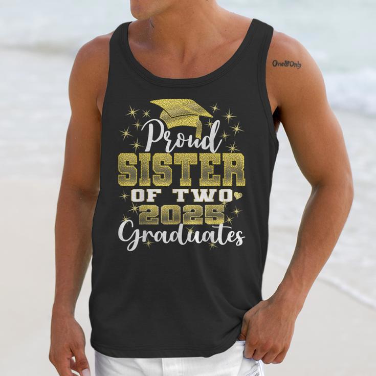 Proud Sister Of Two 2025 Graduates Graduation Family Unisex Tank Top