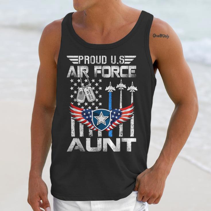 Proud US Air Force Aunt Flag Air Force Graduation Aunt Tee Unisex Tank Top