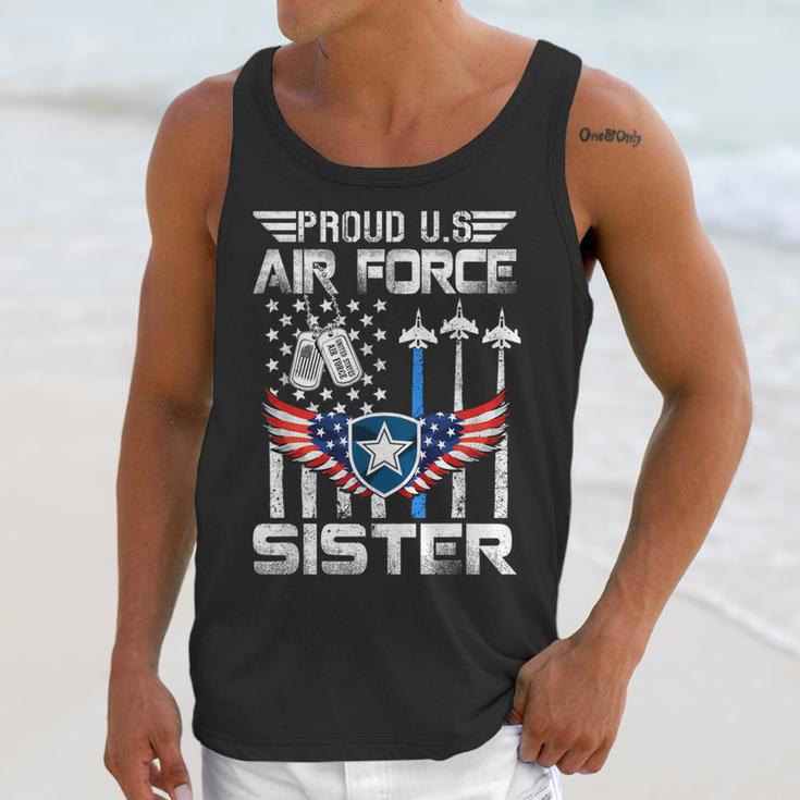 Proud US Air Force Sister Flag Air Force Graduation Sister Unisex Tank Top