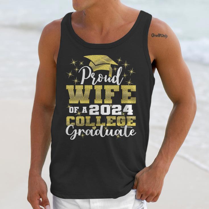 Proud Wife Of 2024 College Graduate Family 24 Graduation Unisex Tank Top