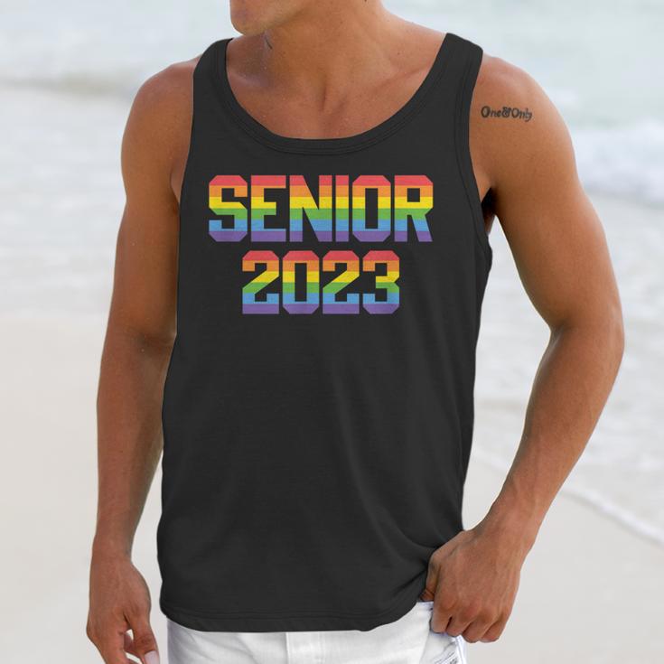 Rainbow LGBT Pride Senior 2023 Graduation Unisex Tank Top