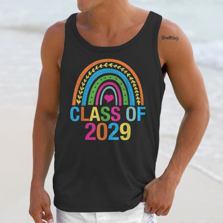 Rainbow Senior 2029 Shirt Class Of 2029 Cute Graduation Unisex Tank Top