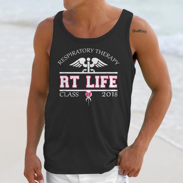 Respiratory Therapist Graduation Class Of 2018 Pink RT Life Unisex Tank Top