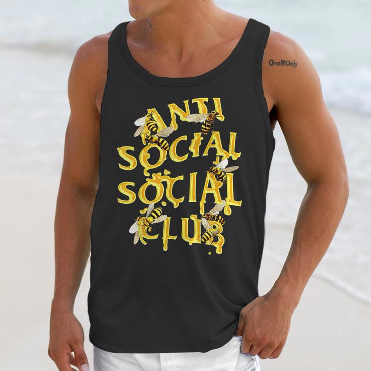 Retro Anti Social Club Bees Introvert Women Men Unisex Tank Top