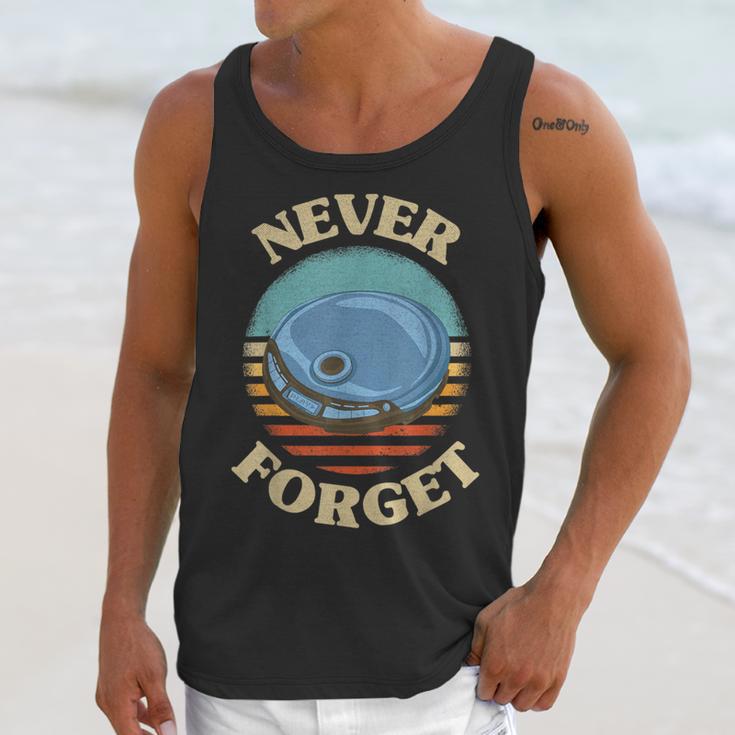 Retro CD Player Never Forget Nostalgia Vintage Unisex Tank Top
