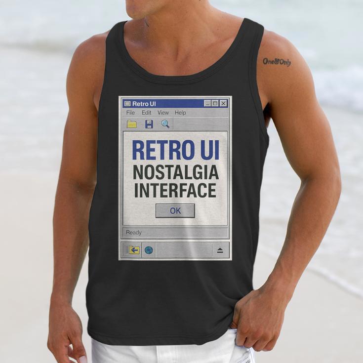 Retro Computer Dialog Box 90s Desktop Interface Nostalgia Unisex Tank Top