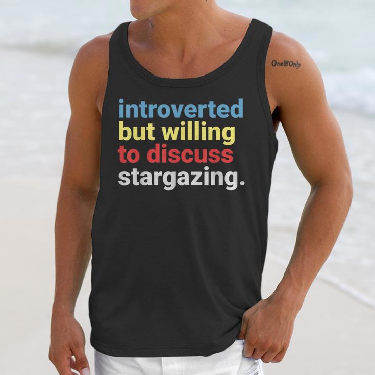 Retro Introverted But Willing Stargazing Lover Unisex Tank Top