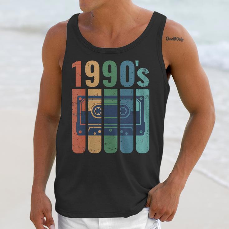 Retro Nineties Style Audio Tape Nostalgia Year 1990 Unisex Tank Top